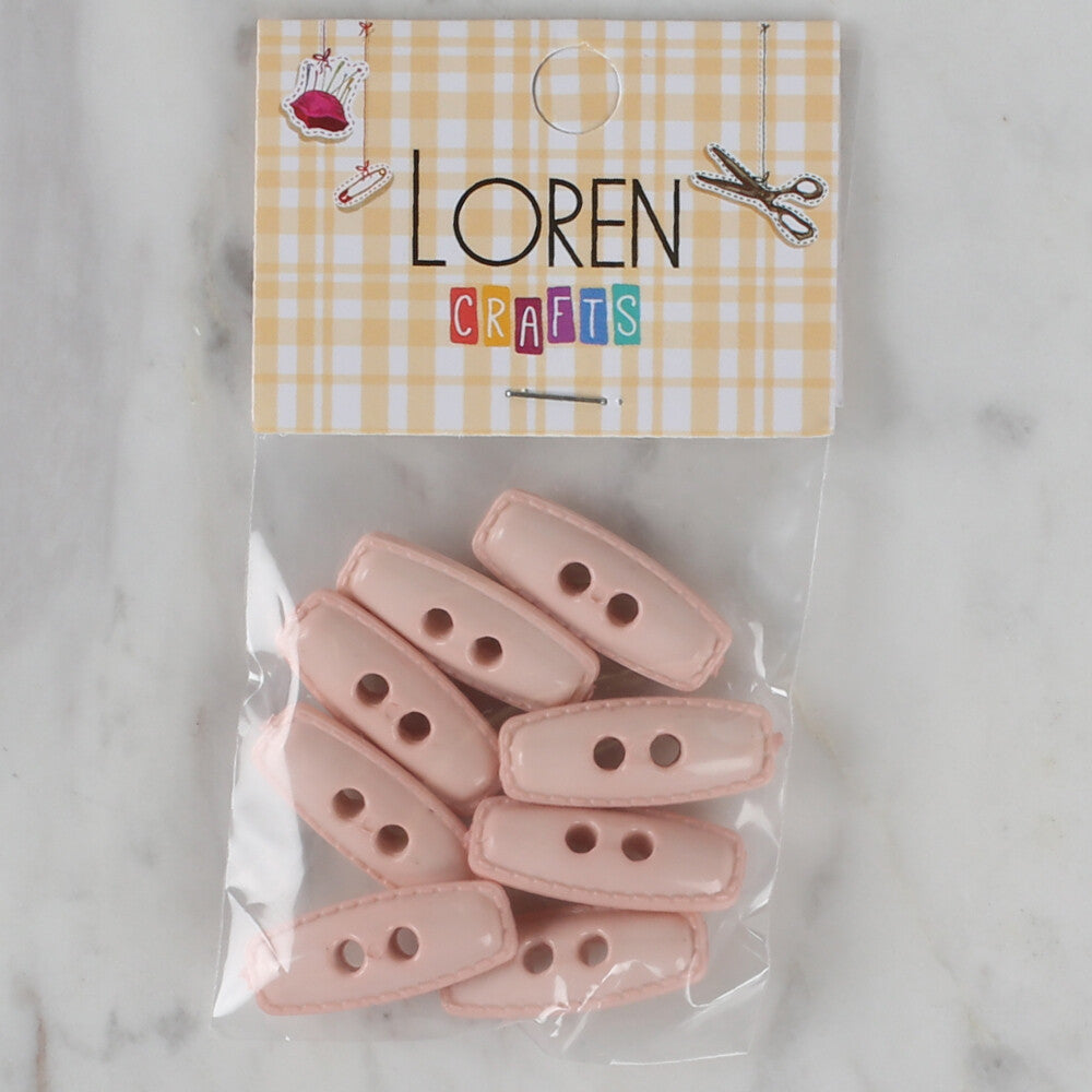 Loren Crafts açık pembe 8'li çoban düğmesi - 79